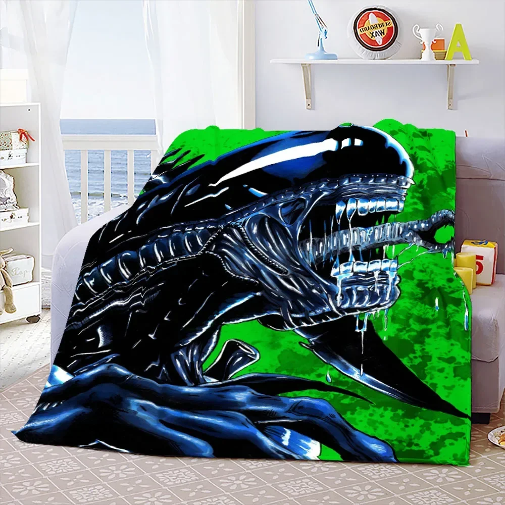 Aliens Movie Soft Throw Blanket Space Monster Printed Bedspread Sofa Couch Covers Travel Camping Blanket Children Adult Gift 3