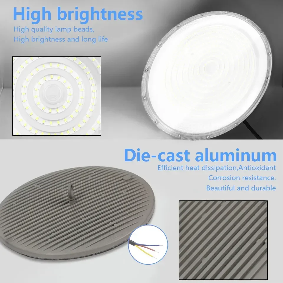 UFO LED High Bay Light 110V/220V 100W 150W 200W 300W 400W Waterproof Super Bright For Garage Factory garage lights,high bay lights