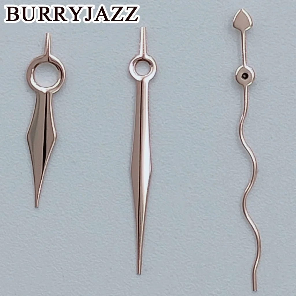 BURRYJAZZ NH35 NH36 NH38 7S26 7S36 4R35 4R36 Uhrzeiger Keine leuchtende lockige Welligkeit Uhrzeiger Silber Gold Rose Gun Uhrzeiger – Detail 11