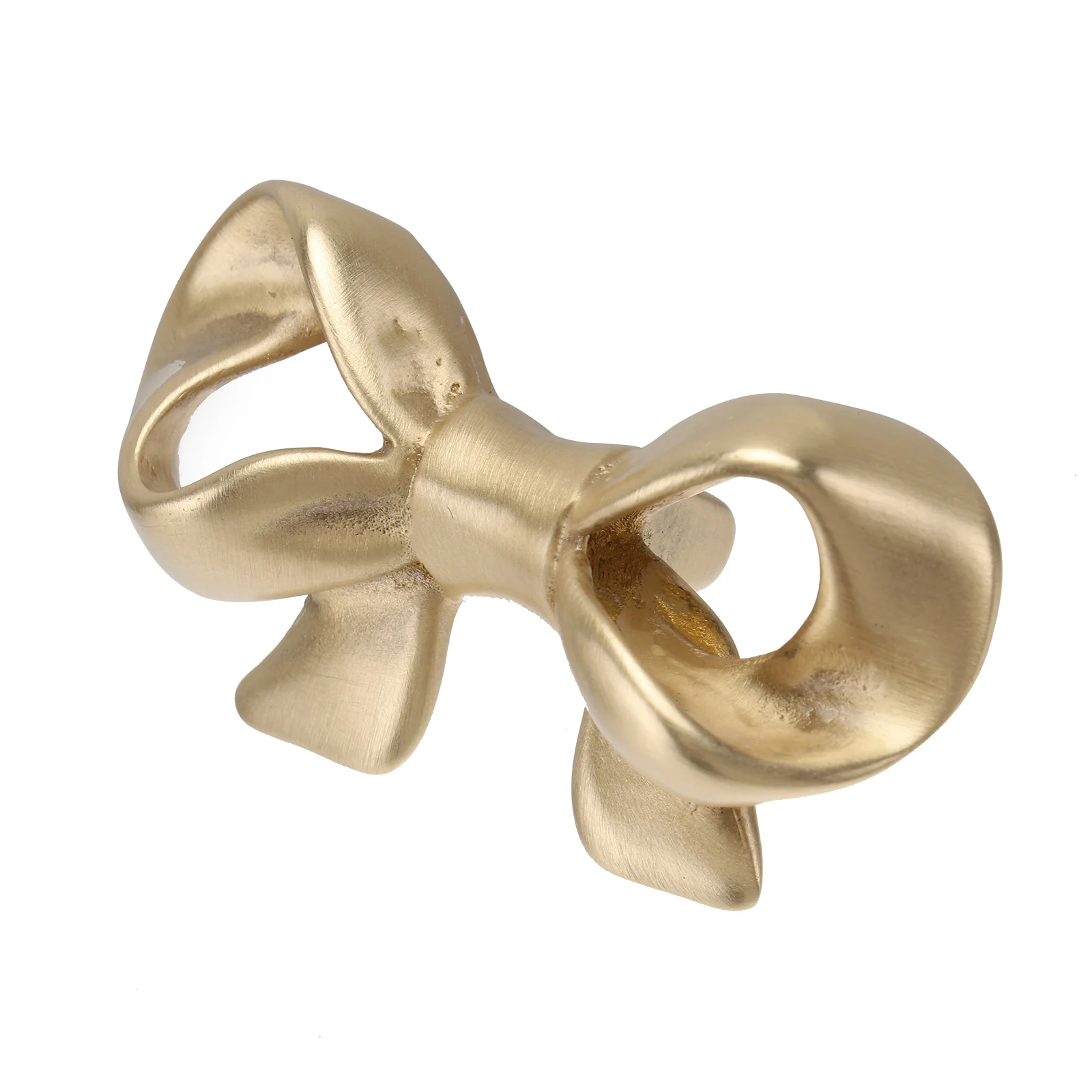 

1pc Brass Handle Practical Bowknot Shaped Cabinet Pull Handle for Home (Golden)