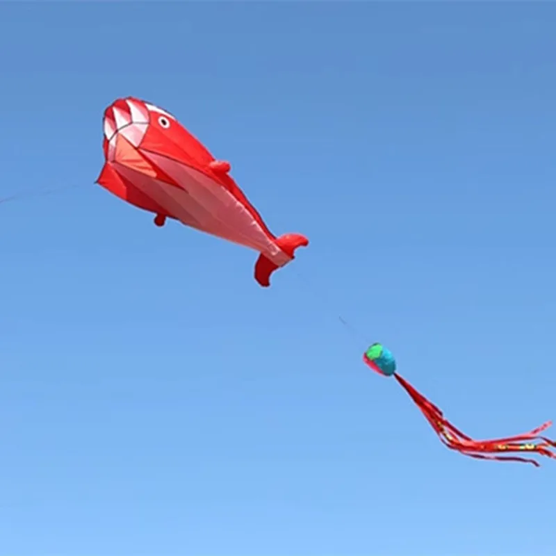 Giant Marine Creature Kite with Long Tail and 100m Line – Soft Single-Line Flying Toy