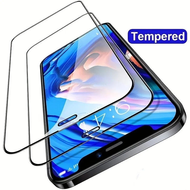 

2 шт. Защитное стекло для IPhone 14 Pro Max 12 13 Mini 15 Plus 11 Pro, Защита экрана для IPhone 8 7 Plus XR XS Max, стеклянная пленка