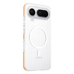 Huawei Honor Transparent Magnetic Anti - Slip Protective Case for HONOR Magic7 Pro (Orange white)