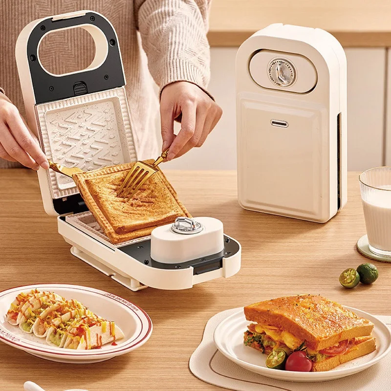 650W Electric Sandwich Machine Waffle Maker Toaster Multifunctional Timing Breakfast Machine Takoyaki Pancake Donut Toast Machin