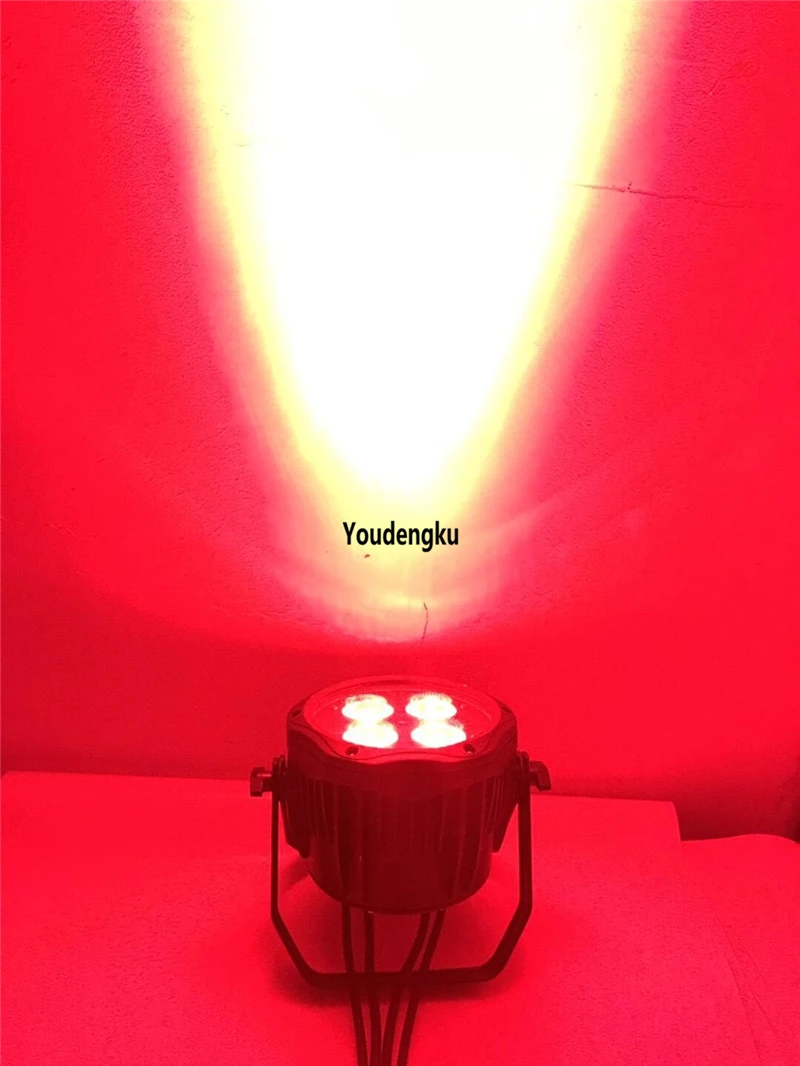 6 pieces Outdoor dmx par led 4x18w rgbwa uv mini slim par flat IP65 Outdoor DJ S