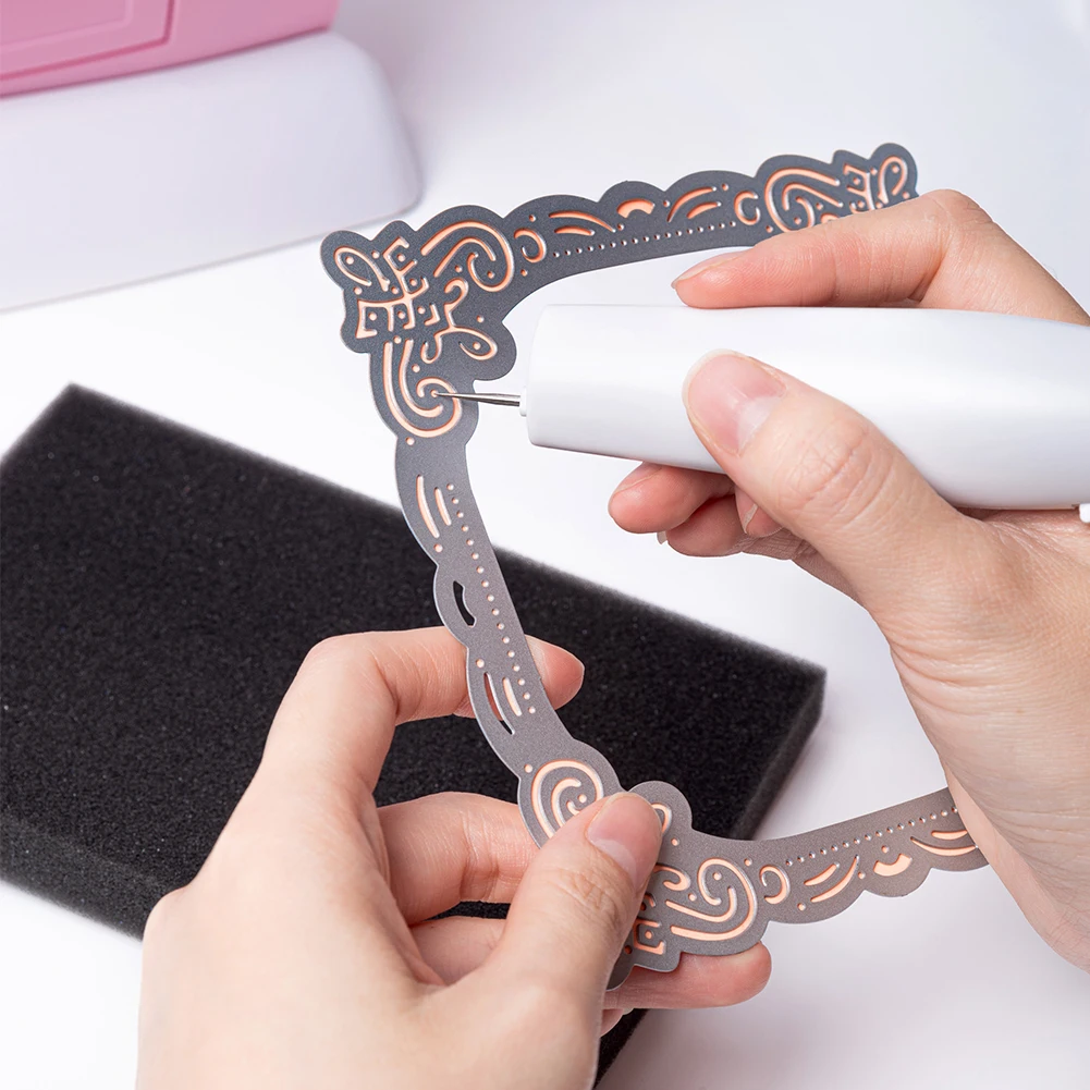 3 in 1 Die Brush Piercer Scraper With Foam Pad for Removing Excess Paper From Dies Weeding Tools Die Cutting Tools Kit