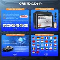 جهاز تشخيص أعطال السيارات العالمي THINKCAR THINKSCAN 689BT OBD2، يدعم بروتوكولات DOIP وCANFD، وبرمجة وحدة التحكم الإلكترونية ثنائية الاتجاه، و35 عملية إعادة ضبط، وتحديثات مجانية مدى الحياة. Global Version THINKCAR THINKSCAN 689BT OBD2 Diagnostic Tool DOIP CANFD Bi-directional ECU Coding 35 Resets Lifetime Free Update 2