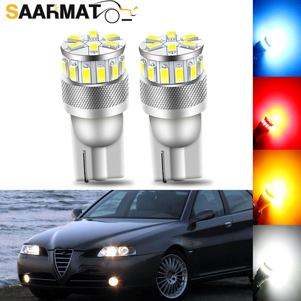 

2Pcs W5W T10 LED Bulb 194 168 2825 Lamp Clearance Lights for Alfa Romeo 145 146 147 GTV 159 Spider Brera