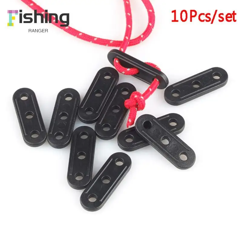 

10 Camping Canopy Tarp Guy line Bent Runners Tent Clips Lock Rope Tensioners