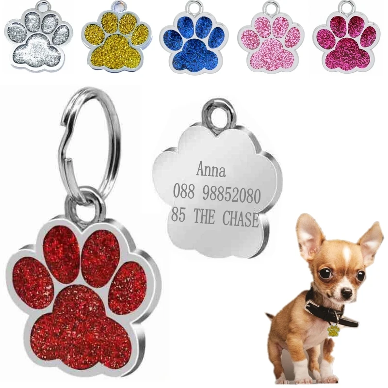 Dog Tag Personalized Pet ID Tags Free Engraved Custom Dog Collar Necklace Anti-lost pet id tags pet collar dog collar tags pet id medal pendant