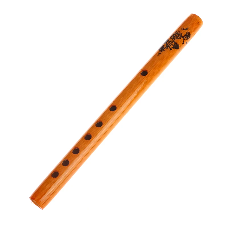 1Pc Chinese Traditional 6 Holes Bamboo Flute Vertical  Clarinet Student Musical Instrument Wooden Color Flute For Beginner