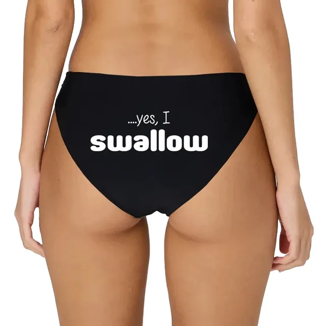 YES I SWALLOW Letters Print Underwear Cute Girl Briefs Female Soft Cotton Panties Sexy Lingeries For Women Ladies Underpants 2