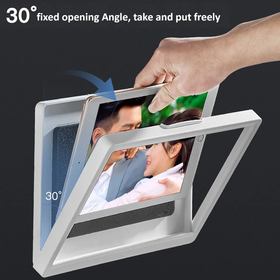 Tablet Holder Wall Mount Shower Tablet Holder Waterproof Bathroom Tablet Case Touch Screen Shower Stand Home Self-Adhesive Mounts Shelf