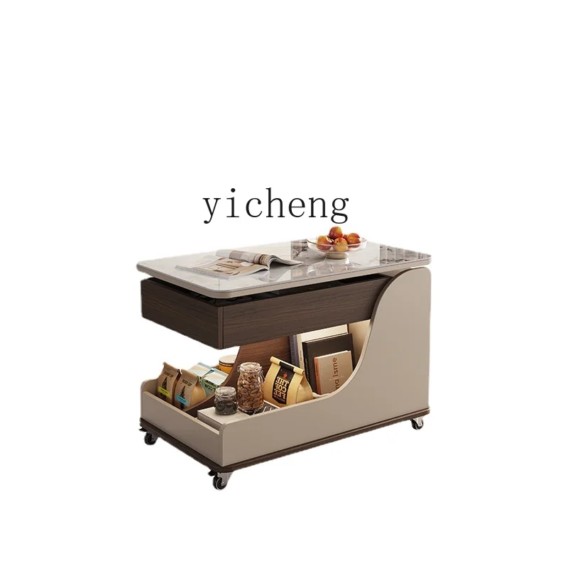 

Zc Portable Coffee Table Simple Modern Sofa Side Table Living Room Lifting Trolley