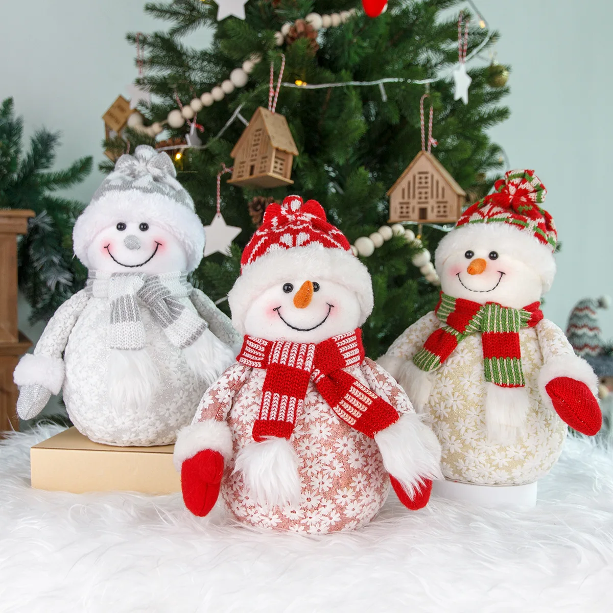 

New Christmas window decoration gifts foam snowman decoration Christmas tree dressing scene layout props