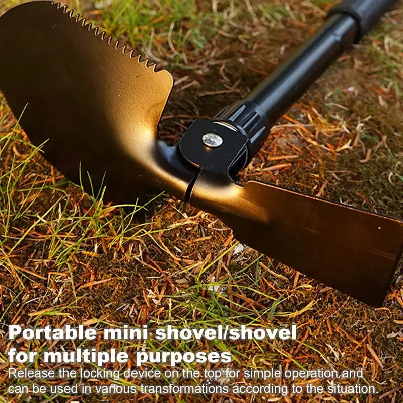 New Folding Survival Shovel Mini Lightweight Steel Trenching Tool Shovel With Oxford Cloth Bag For Garden Mountain Climbing 3
