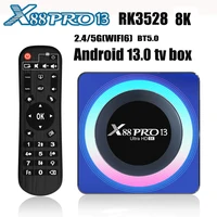 X88 PRO 13 ТВ-приставка Android 13 Rockchip RK3528 2,4G 5G Wi-Fi6 BT 8K декодирование 16G 32G 64G