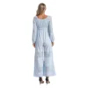 Women's Maternity Jumpsuits Pregnancy Work Clothes Pregnant Casual Long Sleeve Lace Hallow out Loose Wide Leg Ruffled Overalls 2