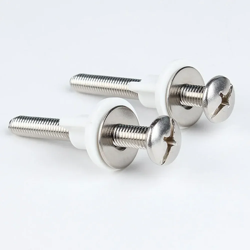 2pcs Toilet Seat Screws Nut Cover Lid Top Fixing Fitting Kits Bathroom Accessories Replacement Toilet Seat Screws toilet seat accessories