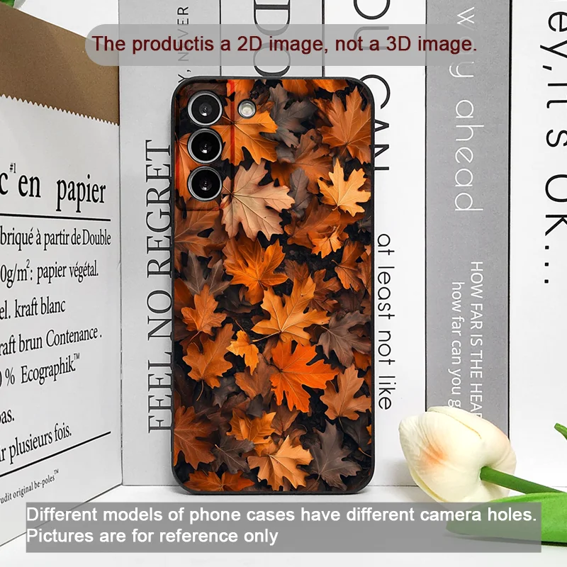 Hand-Painted Autumn Maple Leaf Shockproof Phone Case - Soft Cover Art s