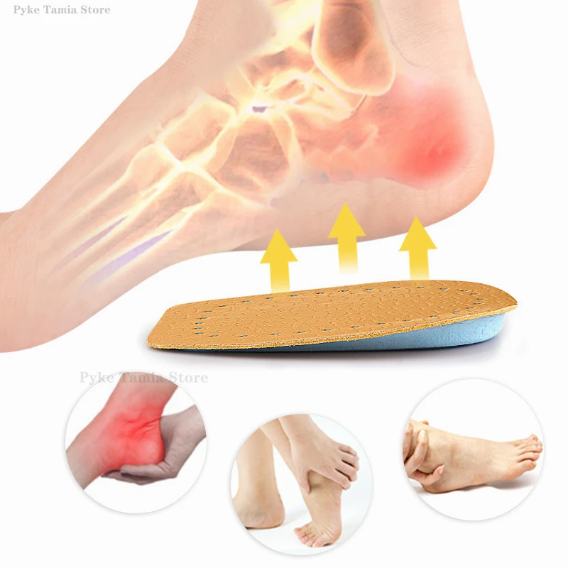 Shoe Insoles Heel Patch Insole Heel Insoles Heel Cushion Insole Latex Leather Heel Insoles Pads Thickened Shock-absorbing