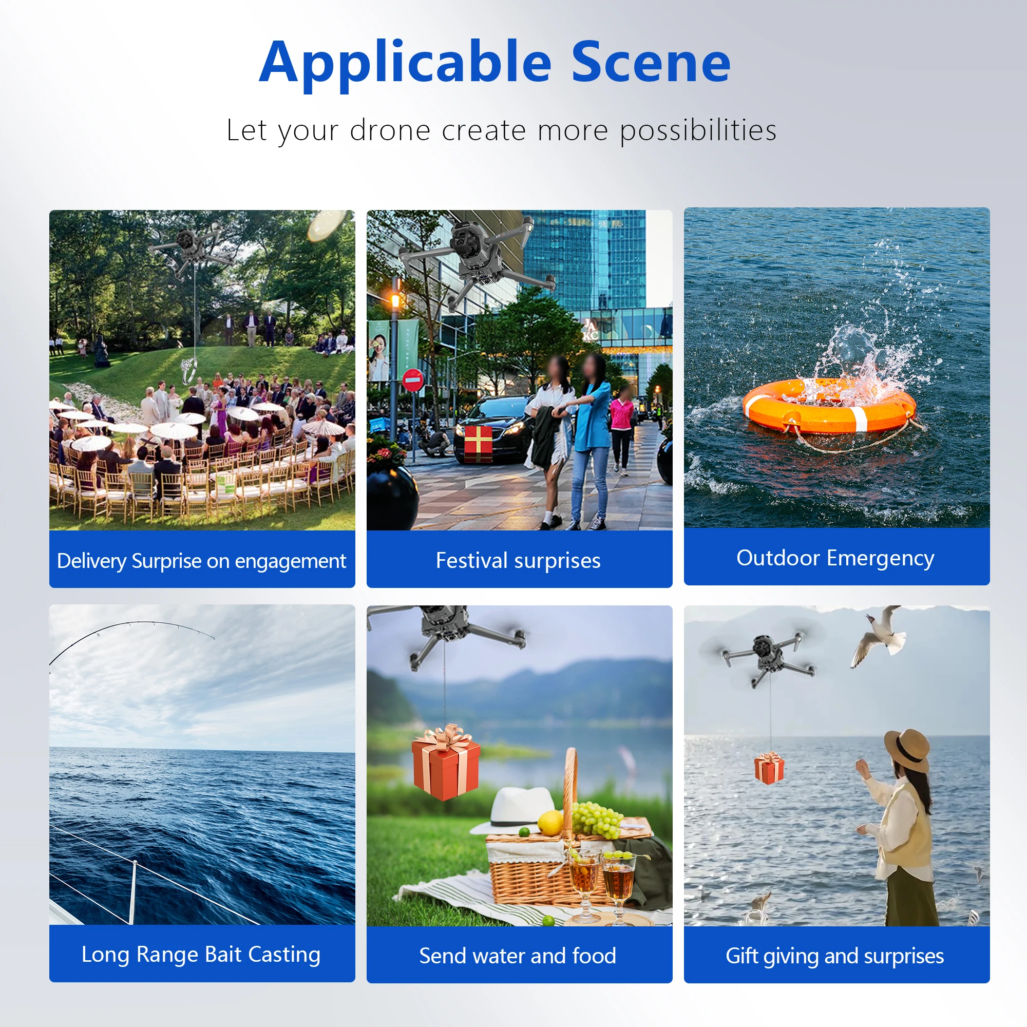 Sistema di lancio STARTRC per DJI AIR 3, dispositivo di rilascio per trasporto/consegna/trasporto di carichi utile, accessori per DJI AIR 3 - Image 3