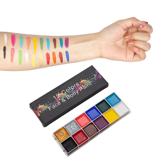 Face Body Paint Palette Kids Adults Professional Facepaint Palette for  Halloween Christmas Stage Performance Holiday Cosmetic - AliExpress