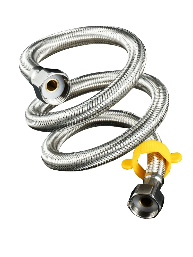Plumbing Hose Water Pipe Plumbing Supply Hose 304 Stainless Steel Braided Hose Water Heater Toilet Faucet Connection High Pressure Explosion-proof Water Inlet Hose Household