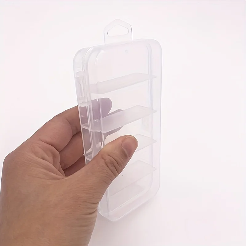 5-Grid Transparent Storage Box DIY Handmade Parts Plastic Packaging Box,Dustproof Storage Box for Hair Clip and Small Accessorie