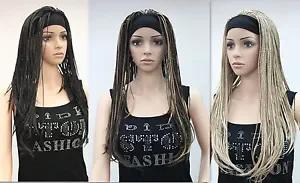 

fashion 3/4 wig with headbands long synthetic handmade braids wig select color