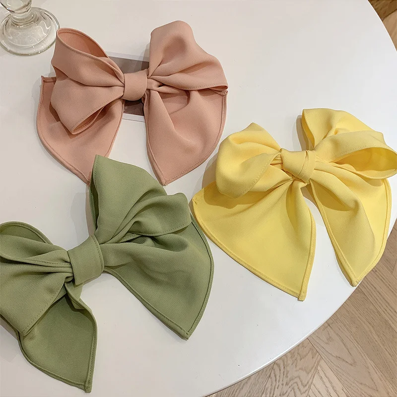 Big Red Bow Elastic Hair Bands Sweet Lovely Clip Temperament Girl Bow  Hairpin Headband Hair Accessories