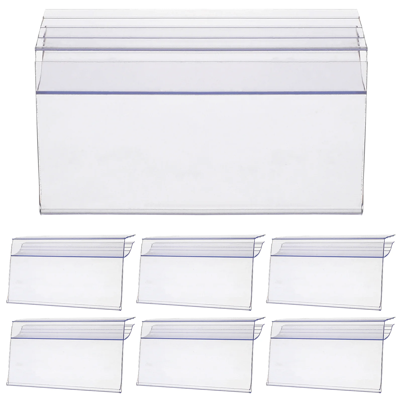 30Pcs Price Tag Display Holders Glass Supermarket Retail Shelf Card Slot Pharmacy Label Holder Clear Label Holders Sign Display 5
