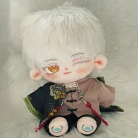 Chinoiserie Retro Embroidery Hanfu Costume Suit No Attributes Ancient Style 20cm Plush Cotton Doll Change Clothes Outfit Gift 1