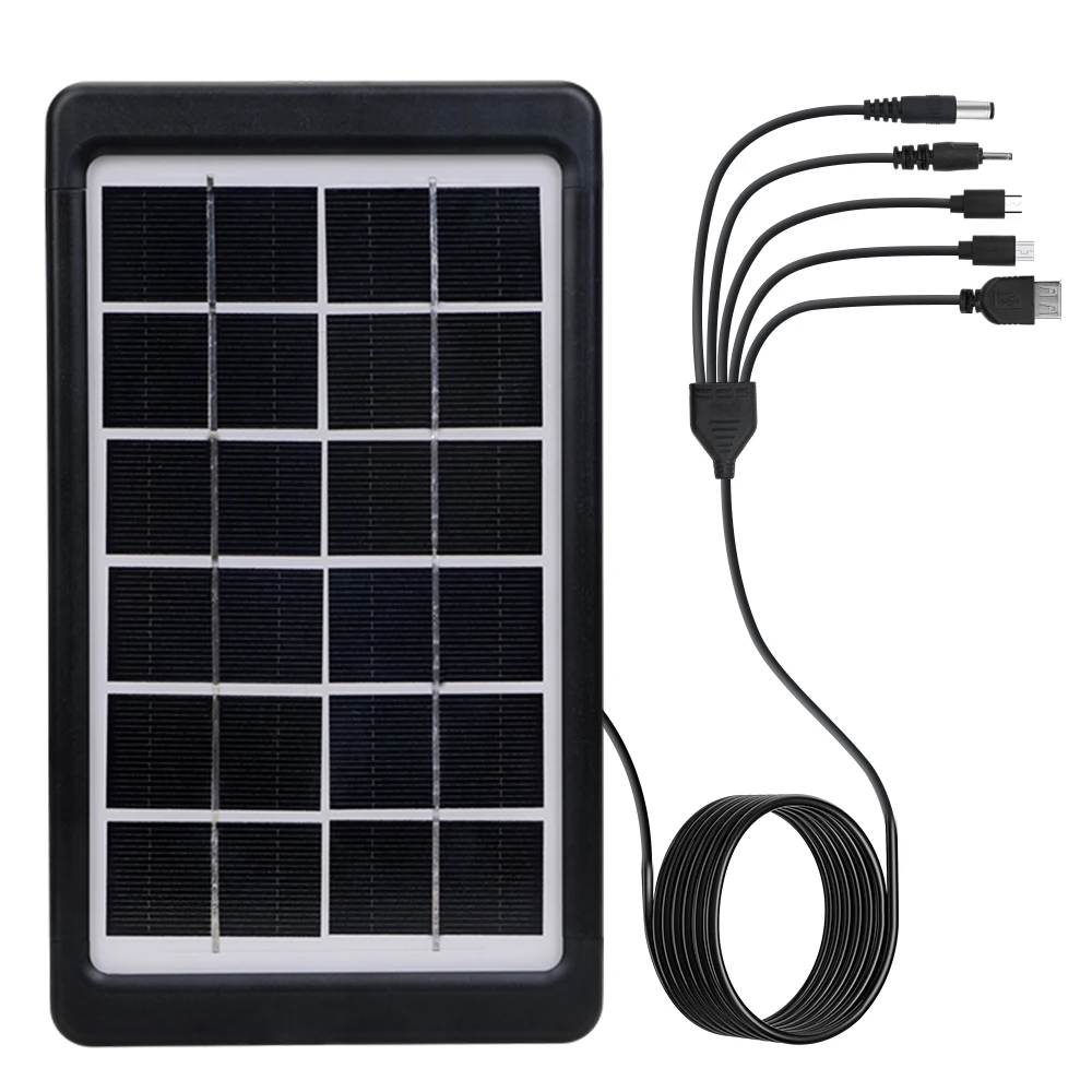 Carregador Mini Painel Solar Carregador de Bateria de Celular Micro Usb Plug For Light Fan 3w dc 5v 2.5a 7w 5521 35135