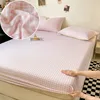 Plaid Style Fitted Sheet Skin-friendly Bed Cover Elastic Bedsheet for Girls Boys Room couvre lit Home Bed Linen(No Pillowcase) 1