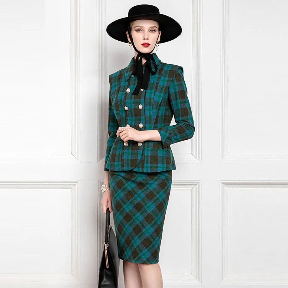 

High End Celebrity Xiaoxiangfeng Business Suit Women'S Autumn And Winter Fashion Temperament Dress Suit Skirt