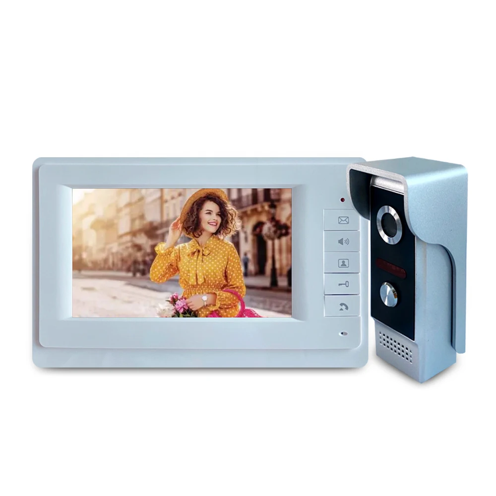 7" Wired Video Intercom For Home Security Video Door Bell With Camera Video Door Phone Residential Intercoms For The Apartment doorbell screen intercom Door Intercom Systems