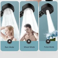 High Pressure Shower Head Water Saving 3 Modes Shower Heads Adjustable One-Key Stop Water Massage Sprayer Bathroom Accessories 2