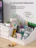 1pc Multi-Grid Makeup Storage Box, Modern Plastic Desktop Makeup Organizer For Home, Gift For Valentine's Day 3