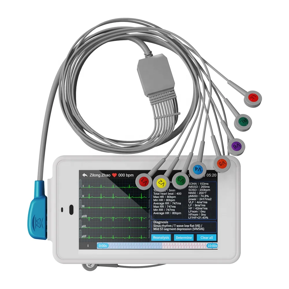 

Wellue PC 500 24 Hours 12 Channel Portable Machine 12 Leads Electrocardiograph