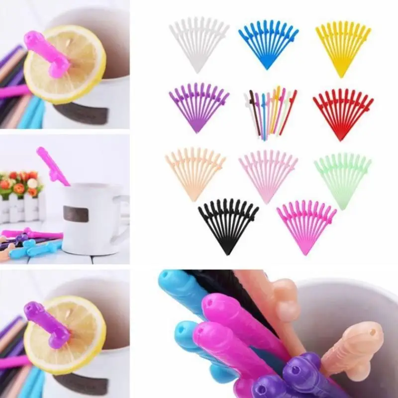 

Hens Party Accessory Drink Plastic Willy Dick Dicky Straws Novelty Nude Straw
