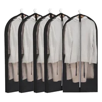 1PC Three-dimension case for dresses wardrobe clothes cover suit cover with zipper garment bag with clear window coat protector 1