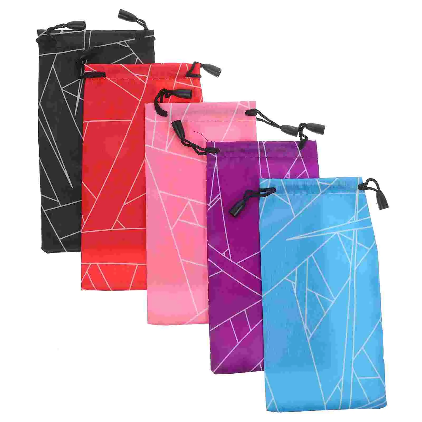 

5pcs Drawstring Wedding Favor Gift Bags Eyeglasses Sunglasses Bag Jewelry Pouch (Random)