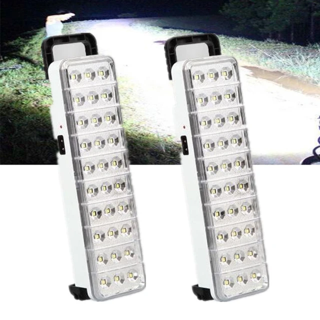 Luz Emergencia Led Recargable 30 Leds Con Adaptador A 220v