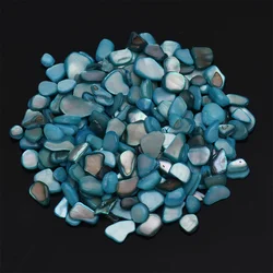 Vibrant Natural Crushed Shell Beads for Weddings, Vase Fillers, Home Decor, and Crafts (Lake Blue shell)