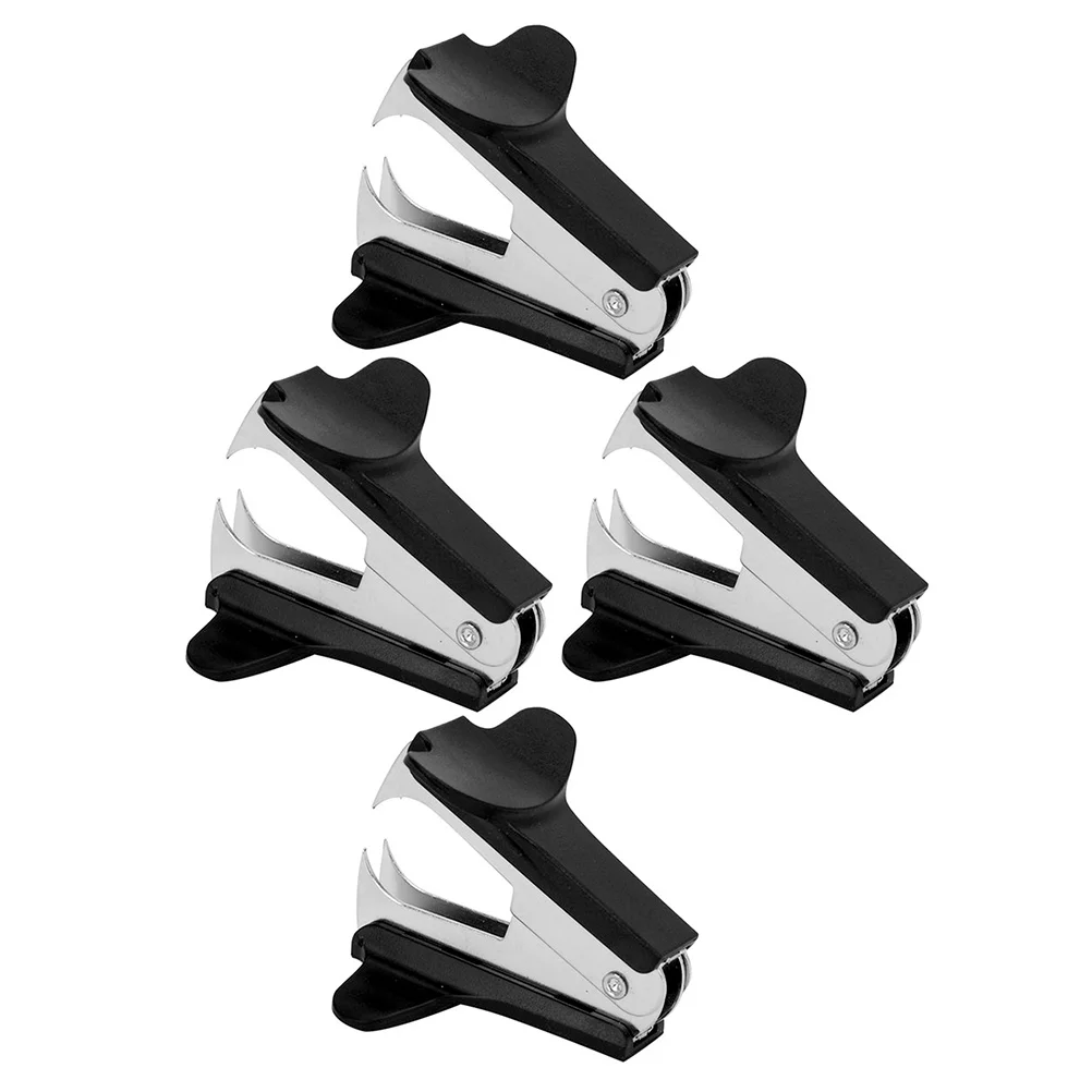 휴대용 스테이플러 제거 도구 및 휴대용 풀러, 알루미늄 합금 학생 선물, 사무실 및 소모품, 4 개