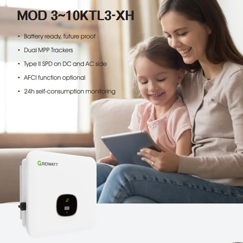 Growatt PV 인버터 10kW 3 상 그리드 태양 광 인버터 2 MPPT MOD10KTL3-X WiFi RS485 IP65