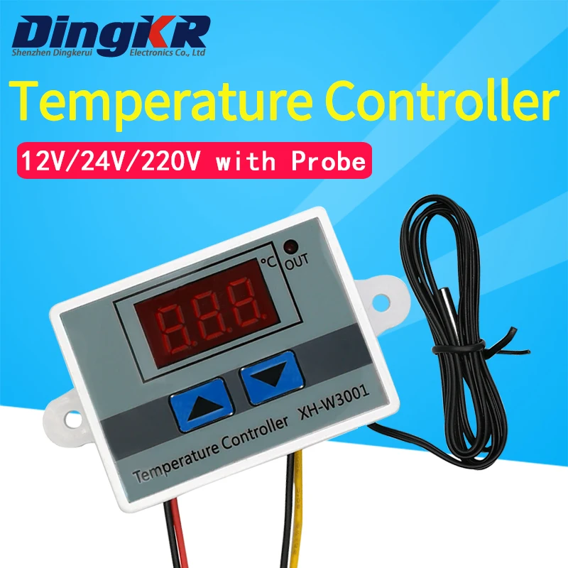 W3001DigitalLEDTemperatureControllerThermostatThermoregulator12V