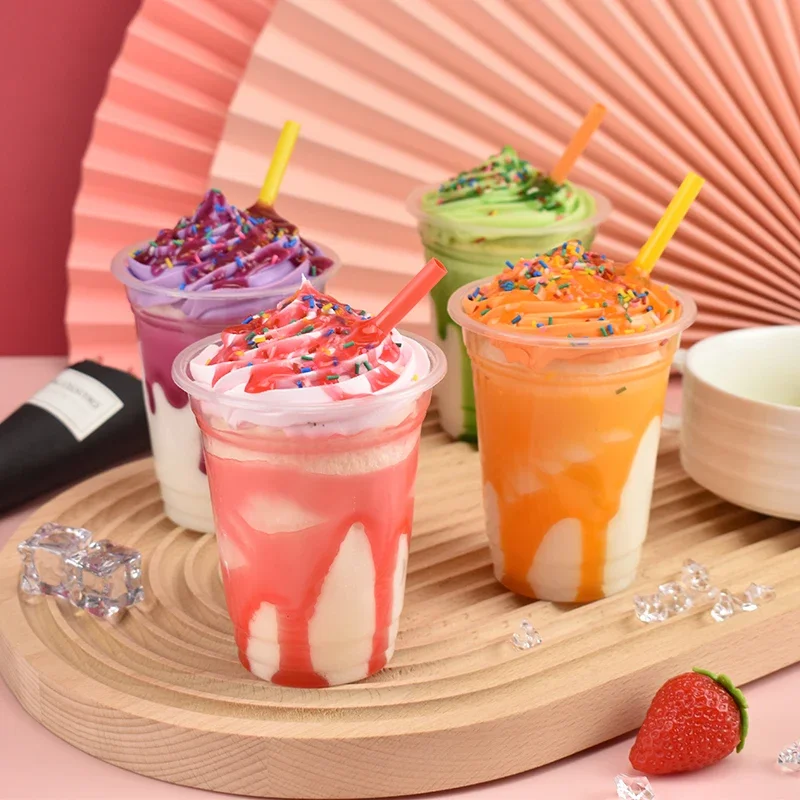 Simulation Fake Ice Cream Dessert Props Hotel Cafe Bar Bakery Dessert House Store Decor Sundae Ice Cream Model Children's Toys food model food photography props kitchen food toys fake food prank toys
