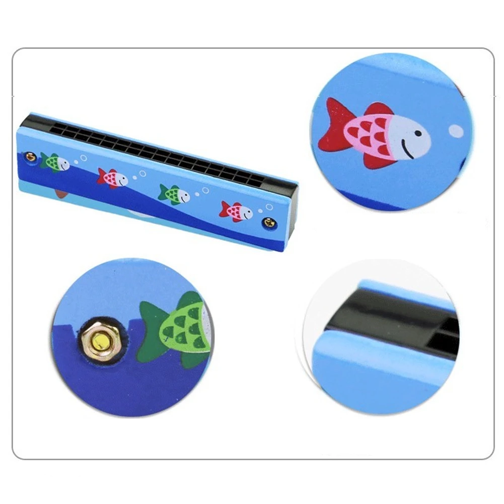 1pc 16 Holes Wooden Harmonica for Kids, diatonic harmonica,chromatic harmonica,kids harmonica,mouth harp